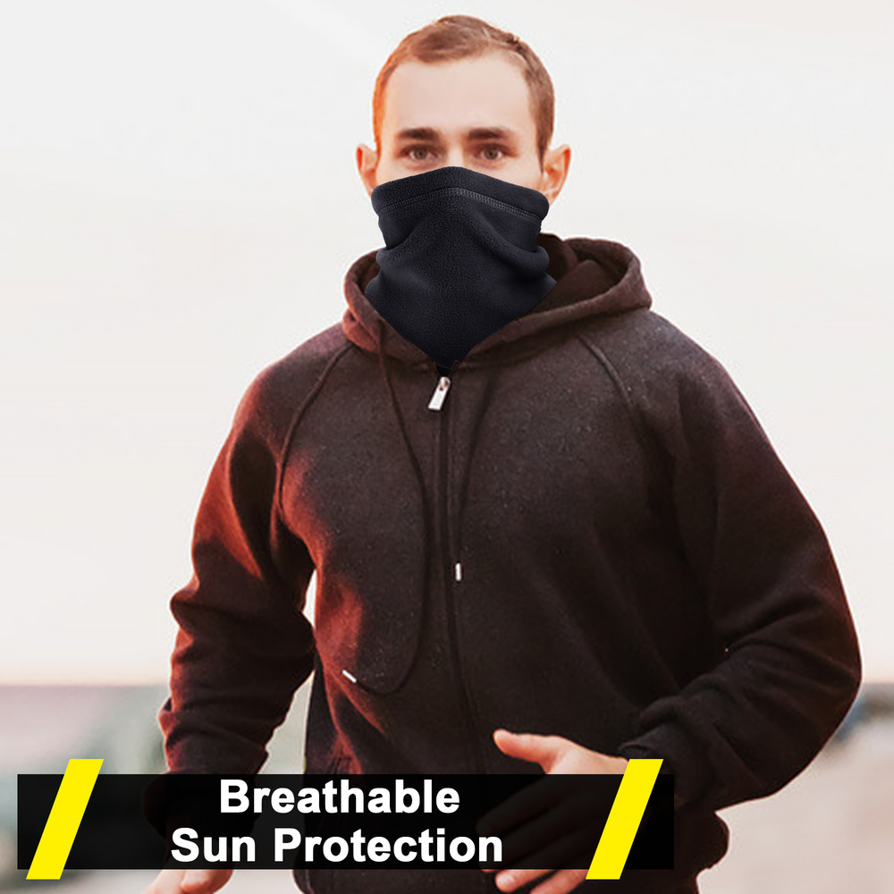 Fleece Neck Gaiter Scarf with Half Face Cover for Winter