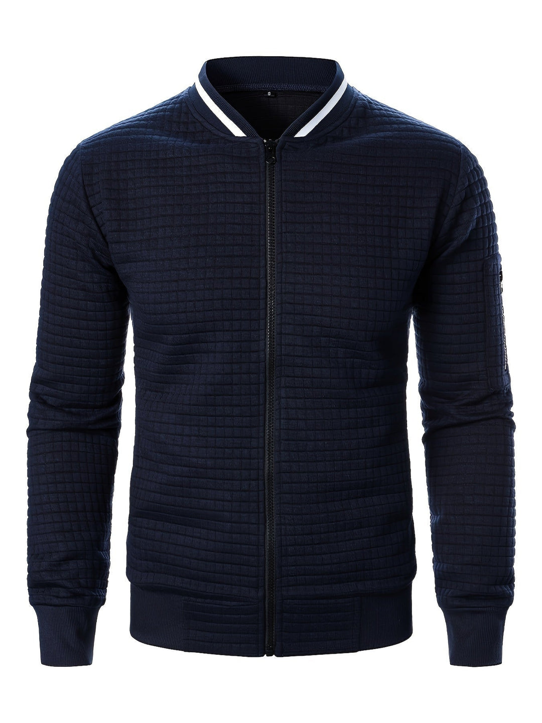 Raymond | Textured Zip-Up Bomber Jacket