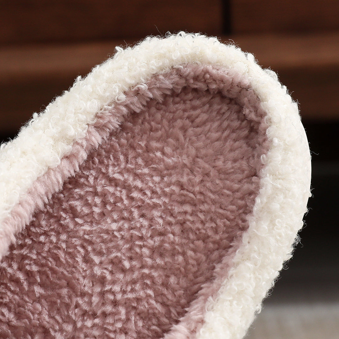 Christmas Plaid Santa Claus Slippers, Fuzzy Non-Slip House Shoes