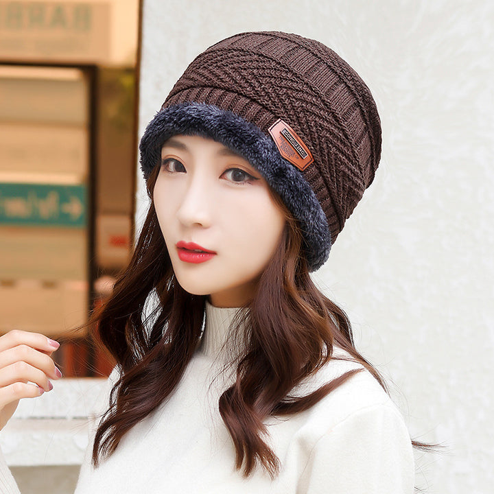 Coral Fleece Balaclava Beanie, Unisex Winter Hat with Scarf