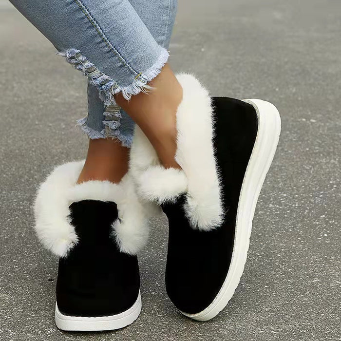 Rachel | Women's Faux Fur Lined Snow Boots – Warm Suede Ankle Boots