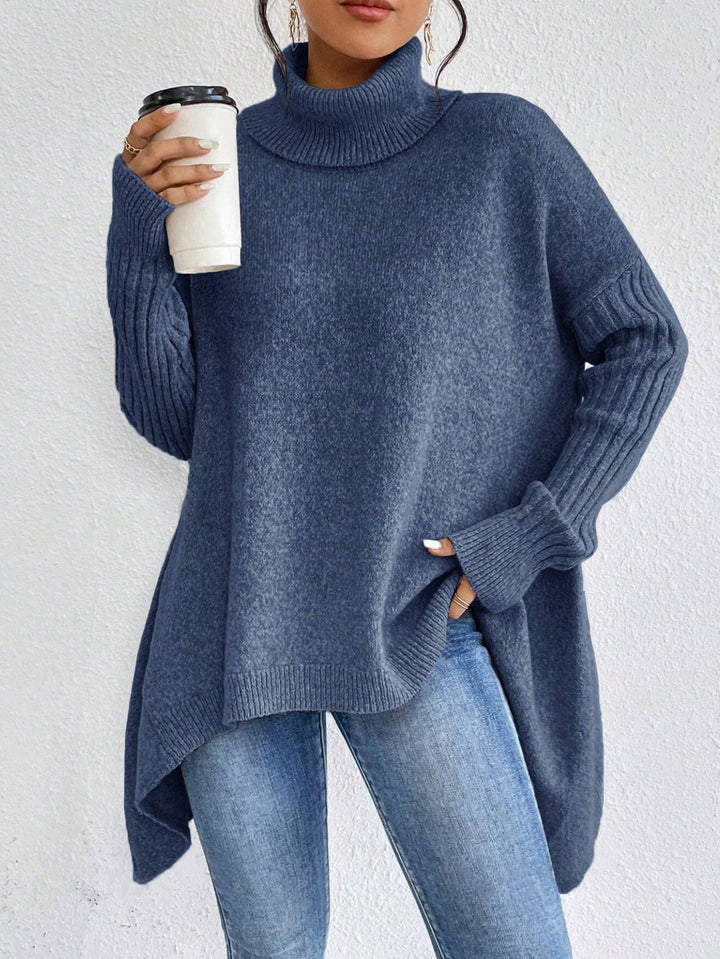 Turtleneck Sweater for Women, Loose Warm Knit Pullover