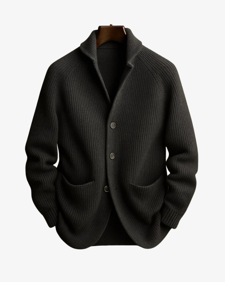 Elliot | Tailored Button-Front Knit Cardigan