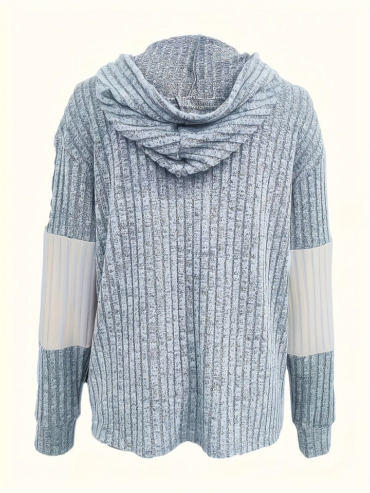 Cecilia | Textured color-Block Hooded Jacket