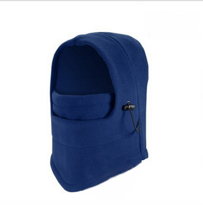 Fleece balaclava hat with drawstring