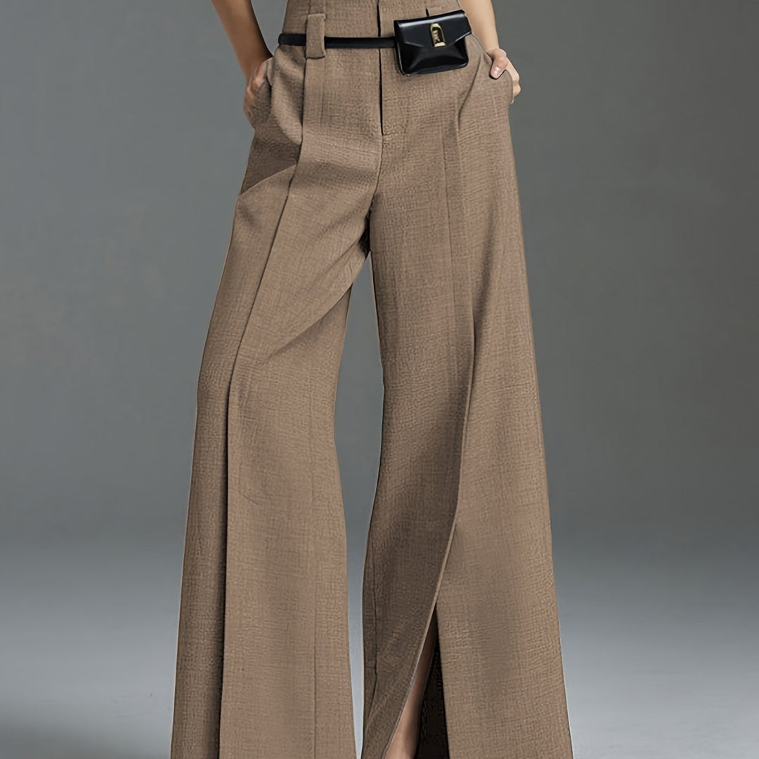 Lorraine | Wide-Leg Slit Pants