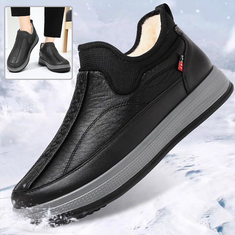 Fleece-Lined Platform Snow Boots, Non-Slip Ankle Boots