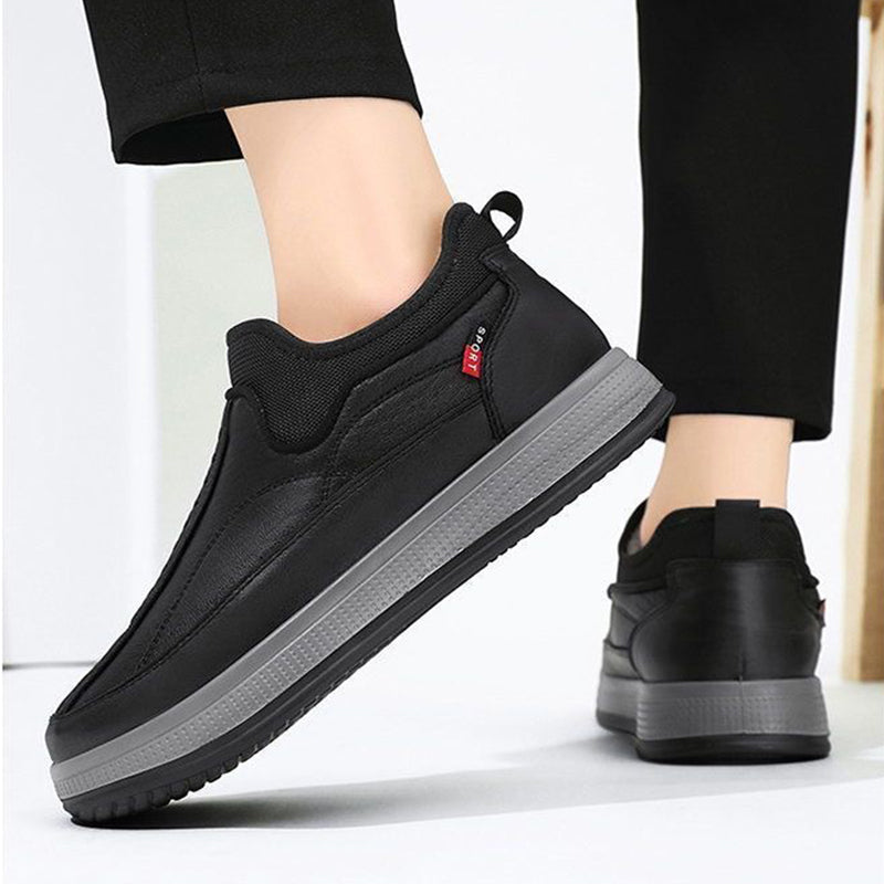 Fleece-Lined Platform Snow Boots, Non-Slip Ankle Boots