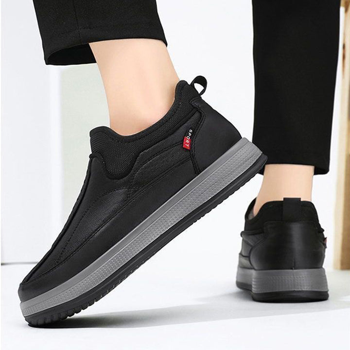 Fleece-Lined Platform Snow Boots, Non-Slip Ankle Boots