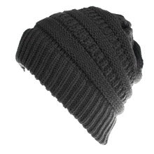 Emily | Women's Ponytail Beanie in Mixed-Color Knit, Warm and Soft
