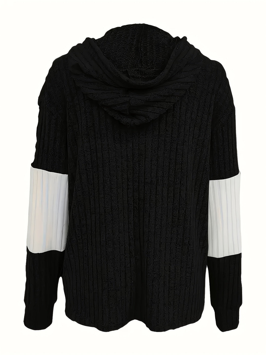 Cecilia | Textured color-Block Hooded Jacket