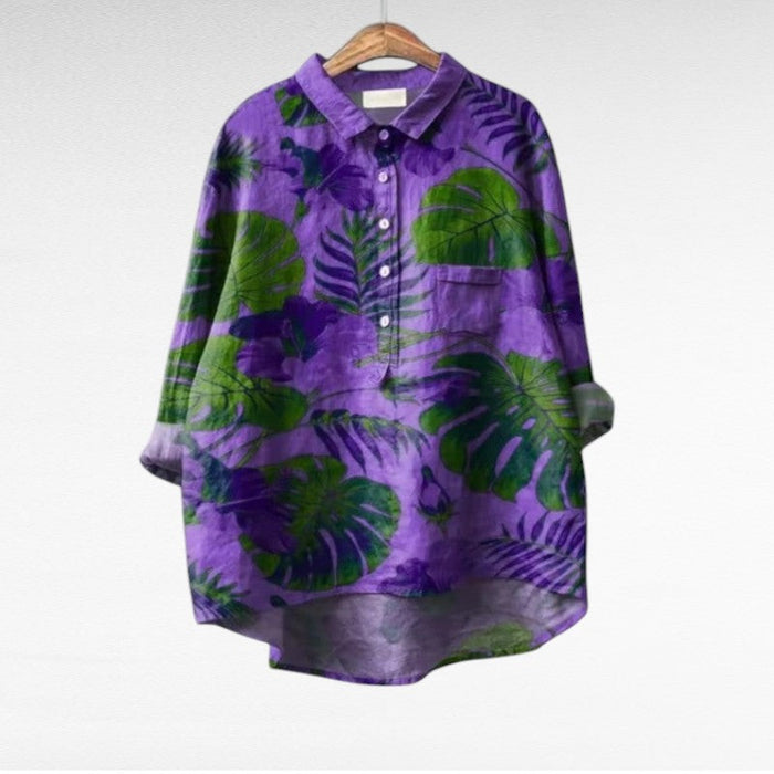 Candace | Stylish Retro Long Sleeve Blouse