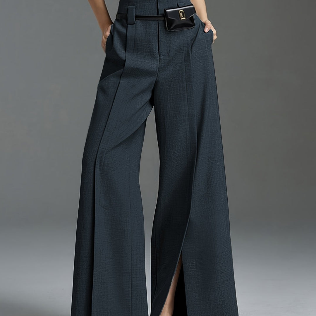 Lorraine | Wide-Leg Slit Pants