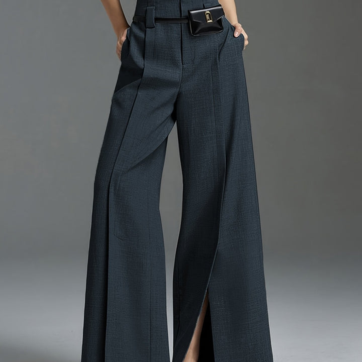 Lorraine | Wide-Leg Slit Pants