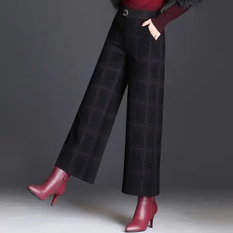 Beatrix | Checked Wide-Leg Pants
