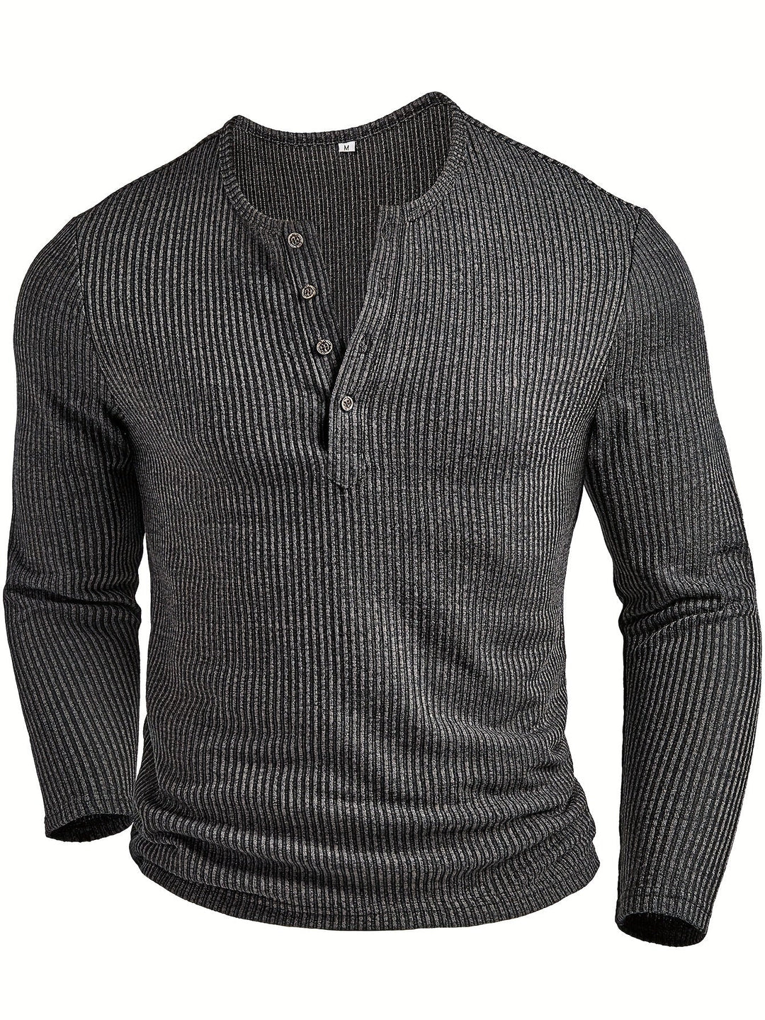 Griffin | Textured Ribbed Henley Shirt