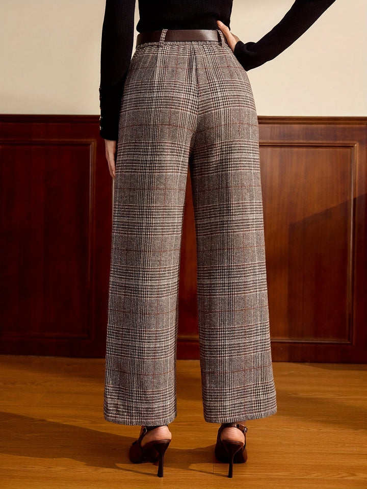 Lydia | Tailored Checked Pants
