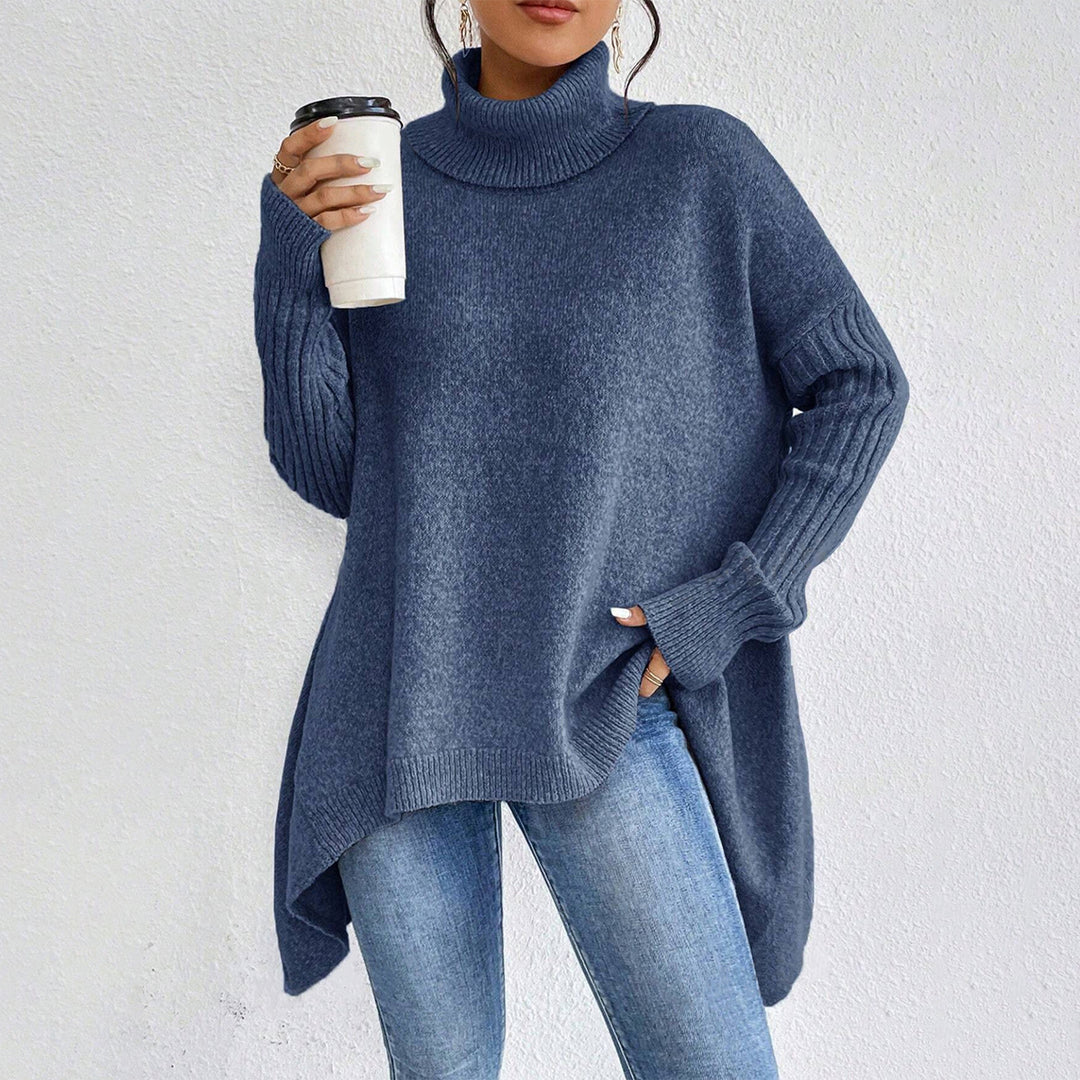 Turtleneck Sweater for Women, Loose Warm Knit Pullover