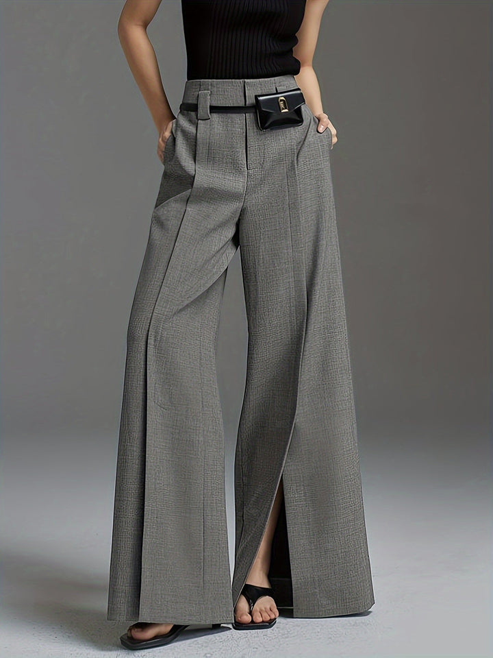 Lorraine | Wide-Leg Slit Pants