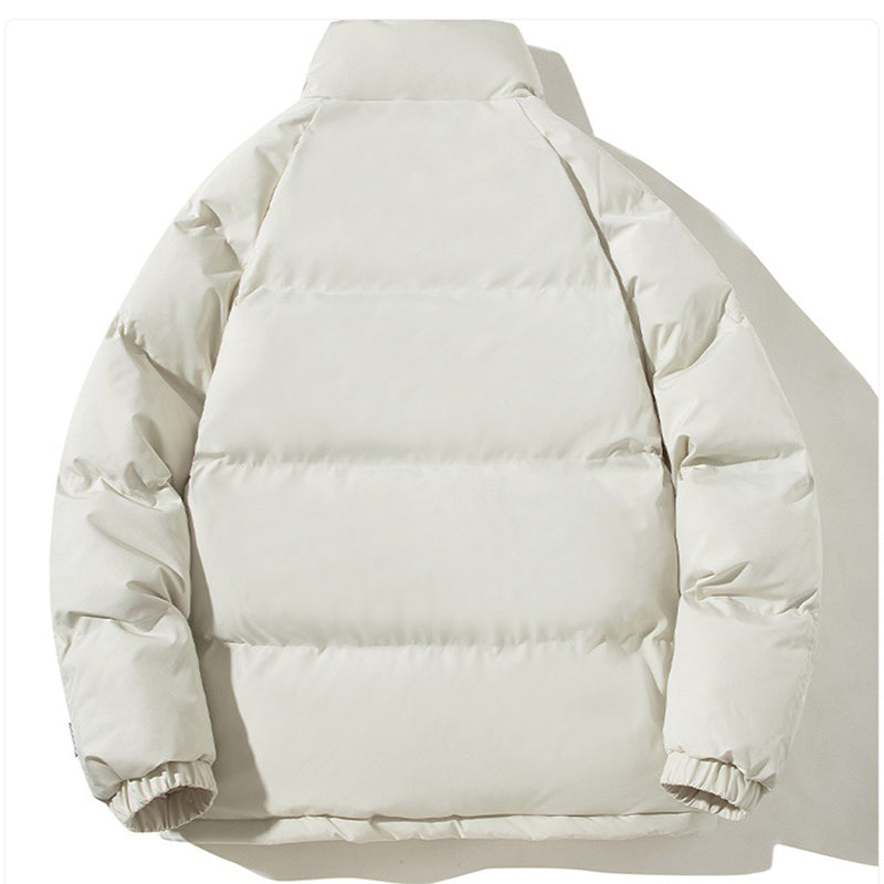 Unisex padded jacket with a stand collar and plush warmth