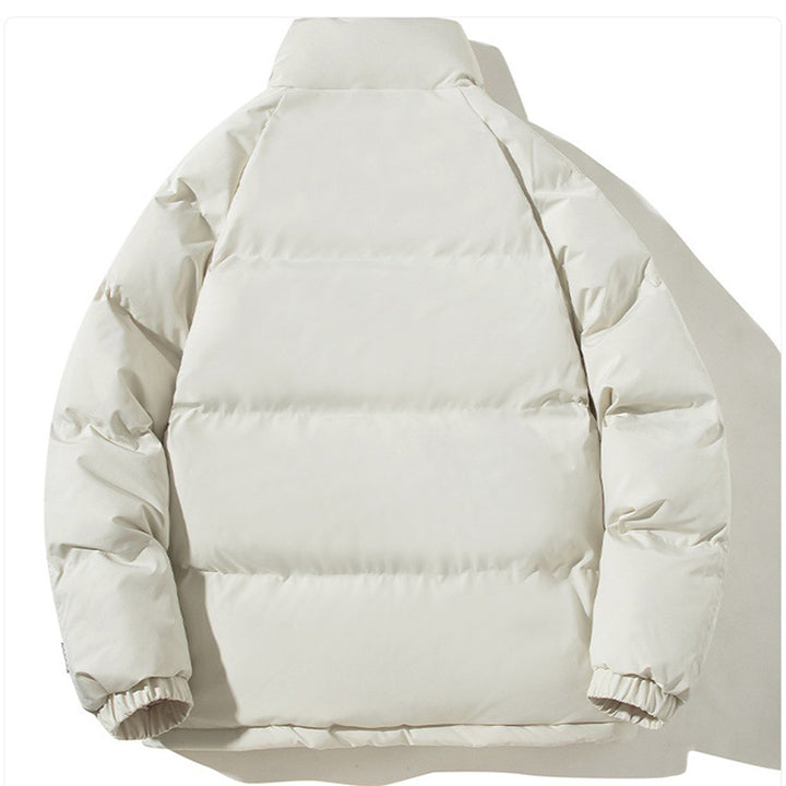 Unisex padded jacket with a stand collar and plush warmth