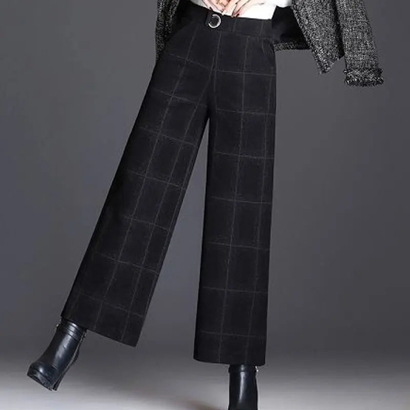 Beatrix | Checked Wide-Leg Pants