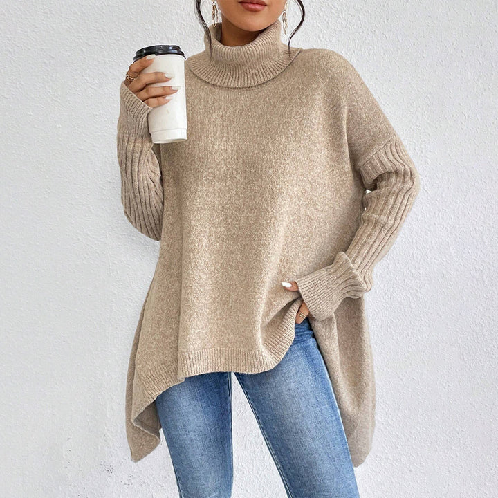 Turtleneck Sweater for Women, Loose Warm Knit Pullover