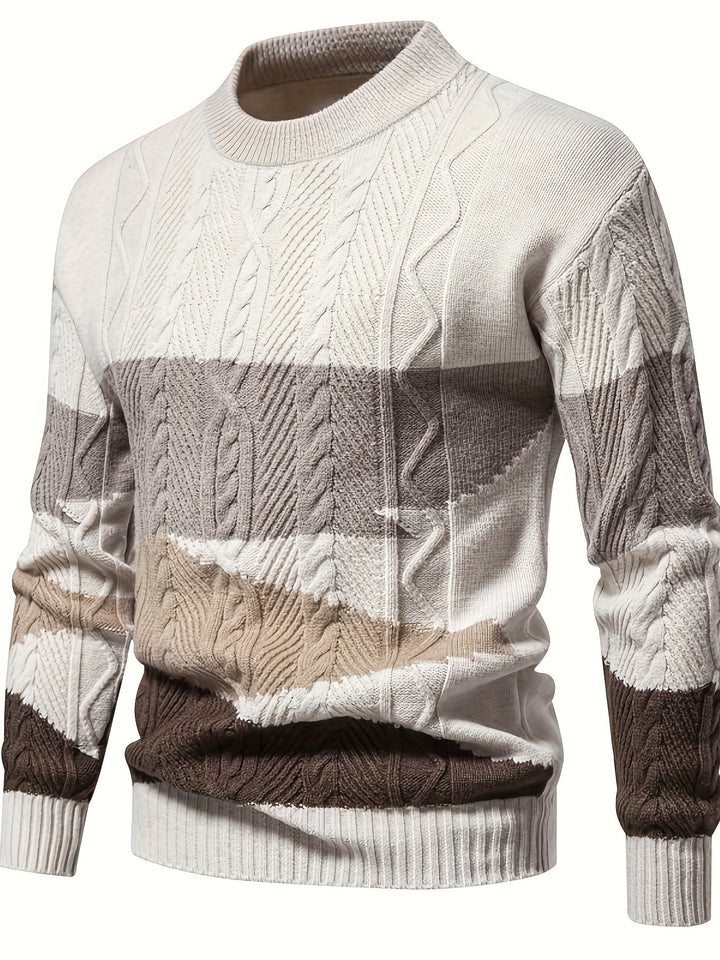 Simon | Textured color-Block Sweater