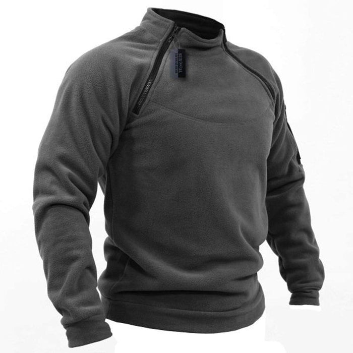 Men's Quarter-Zip Pullover with High Neck for Cold Weather