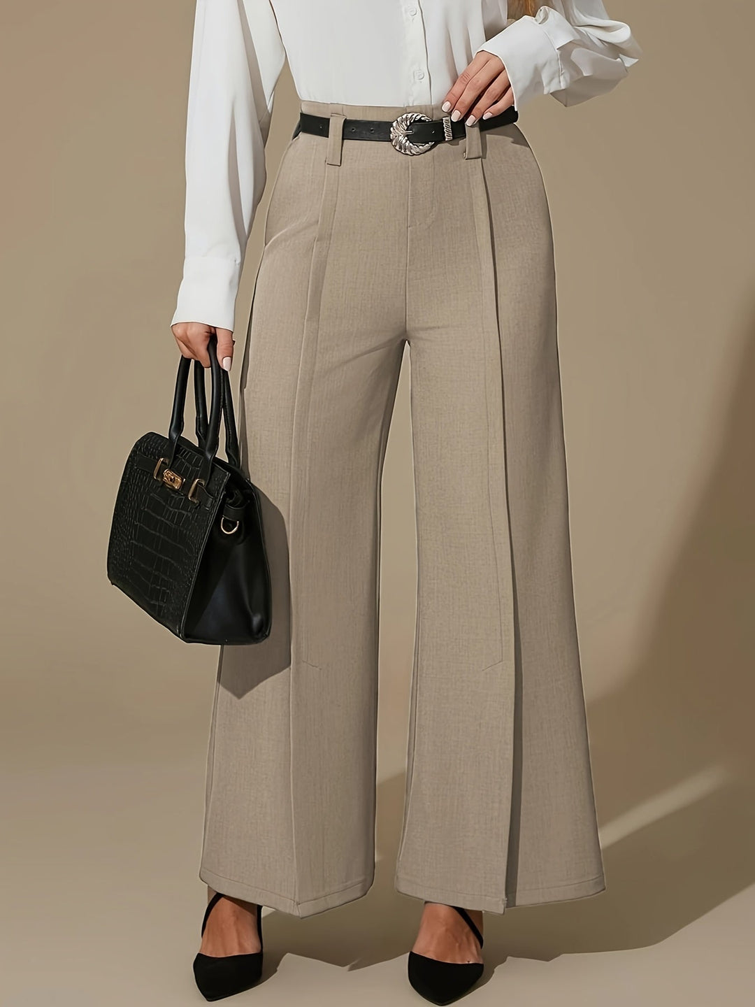 Lorraine | Wide-Leg Slit Pants