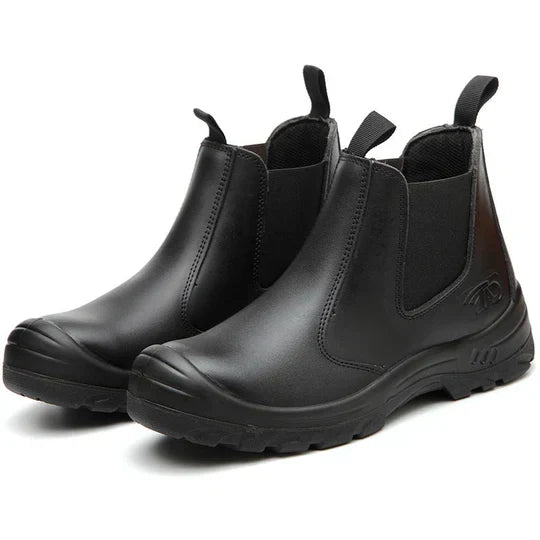 Men's Chelsea Safety Boots with Steel Toe and Slip-On