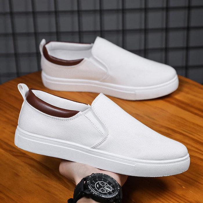 Men's Canvas Slip-On Sneakers with Cushioned Insole