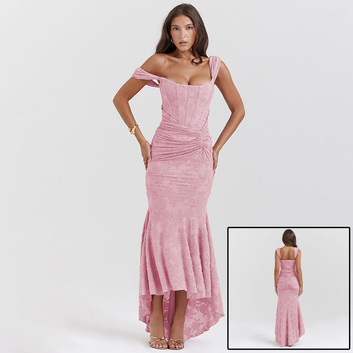 Kinsley | Off-Shoulder Ruched Mermaid Maxi Dress
