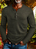Griffin | Textured Ribbed Henley Shirt