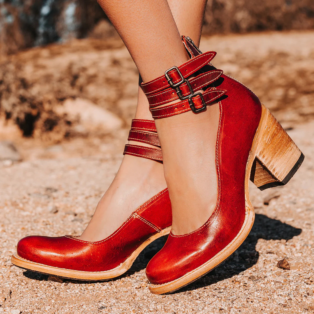 Margaret | Comfortable Classic Strap Heels
