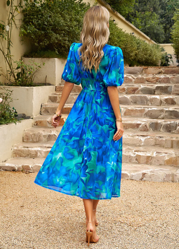 Estella | Flattering Floral Midi Dress