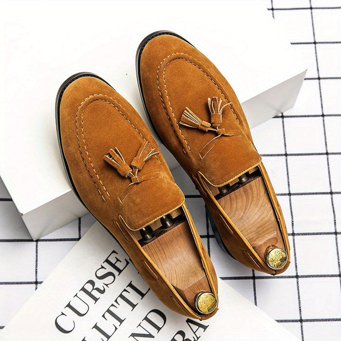 Men's Tassel Loafers with Slip-On Design and Cushioned Fit