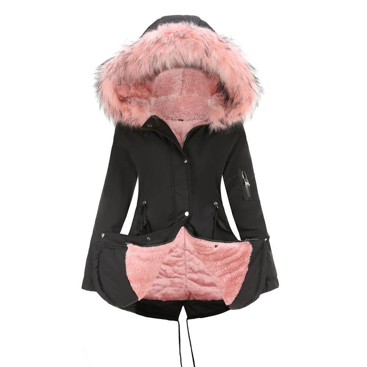 Hooded Parka Coat, Mid-Length Cotton-Padded Winter Jacket