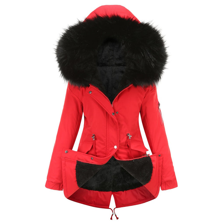 Hooded Parka Coat, Mid-Length Cotton-Padded Winter Jacket