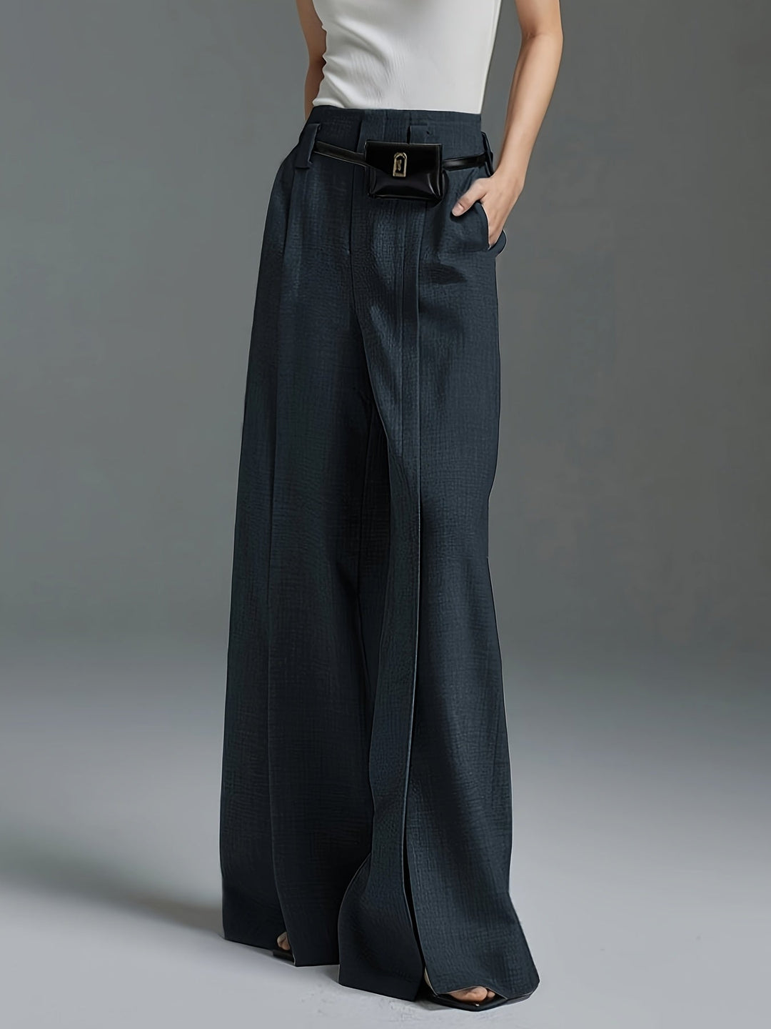 Lorraine | Wide-Leg Slit Pants