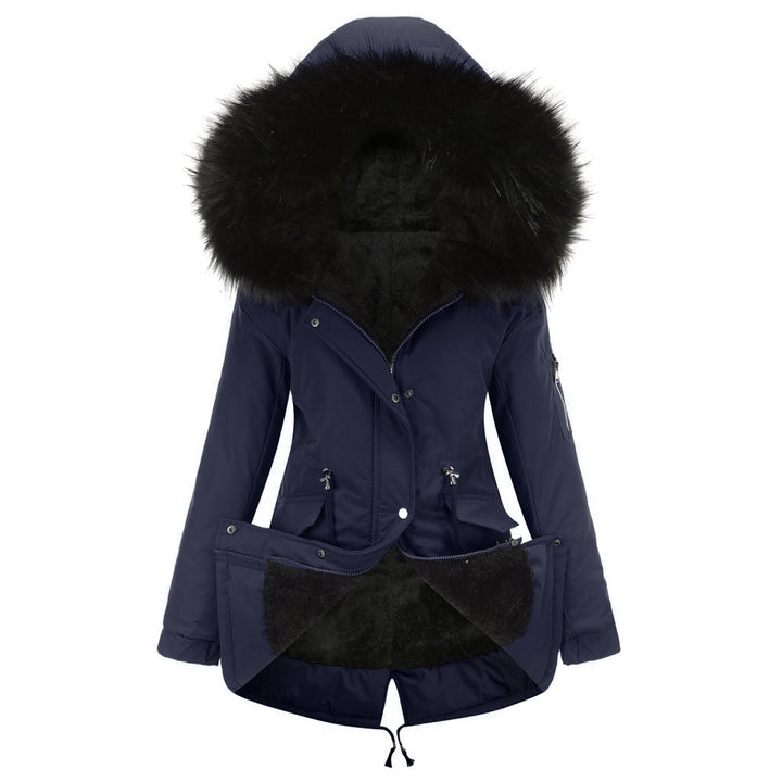 Hooded Parka Coat, Mid-Length Cotton-Padded Winter Jacket