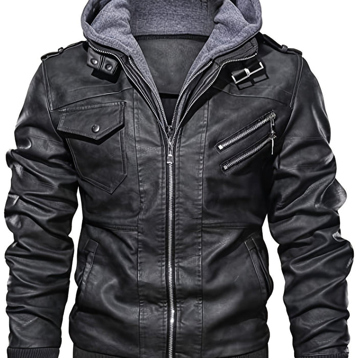 Roderick | Rugged Hooded Biker Jacket