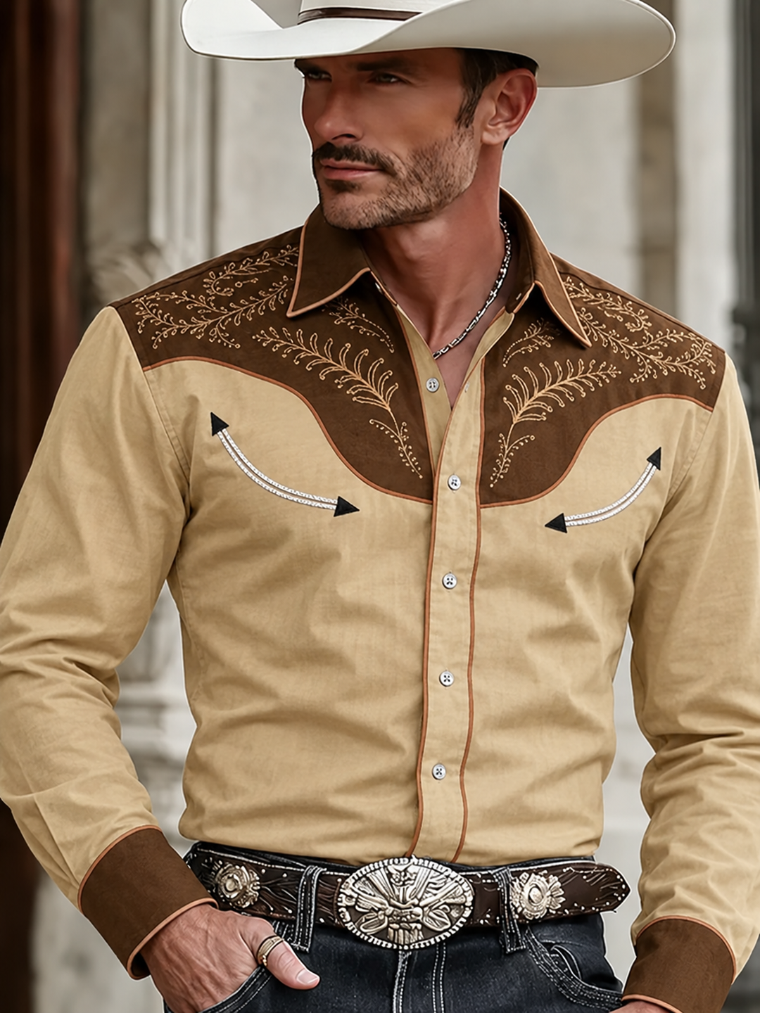 Adrian | Ornate Print Long Sleeve Shirt