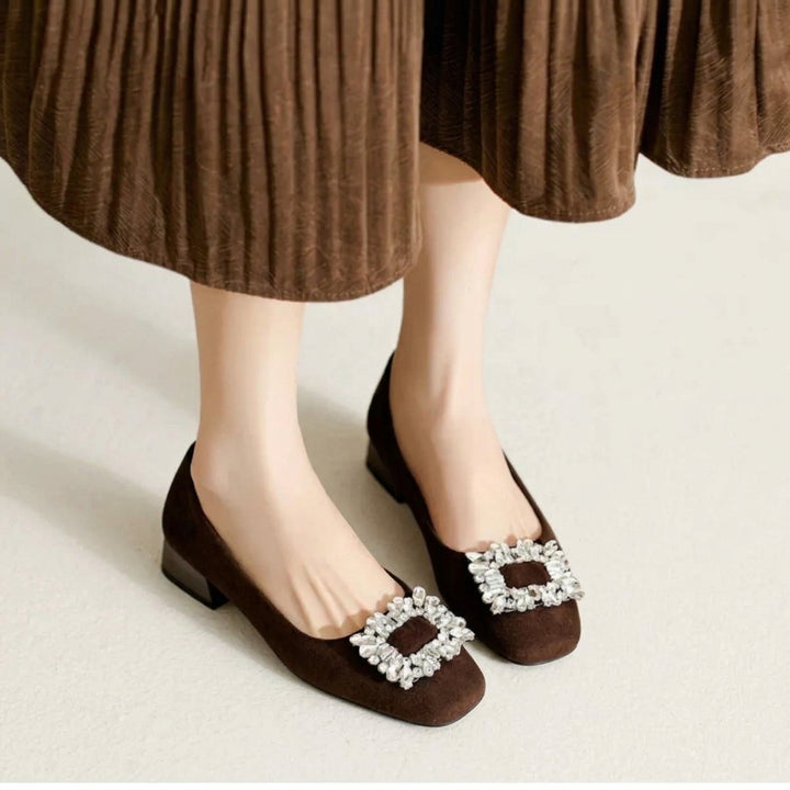 Juliana | Orthopedic Sparkling Buckle Heels