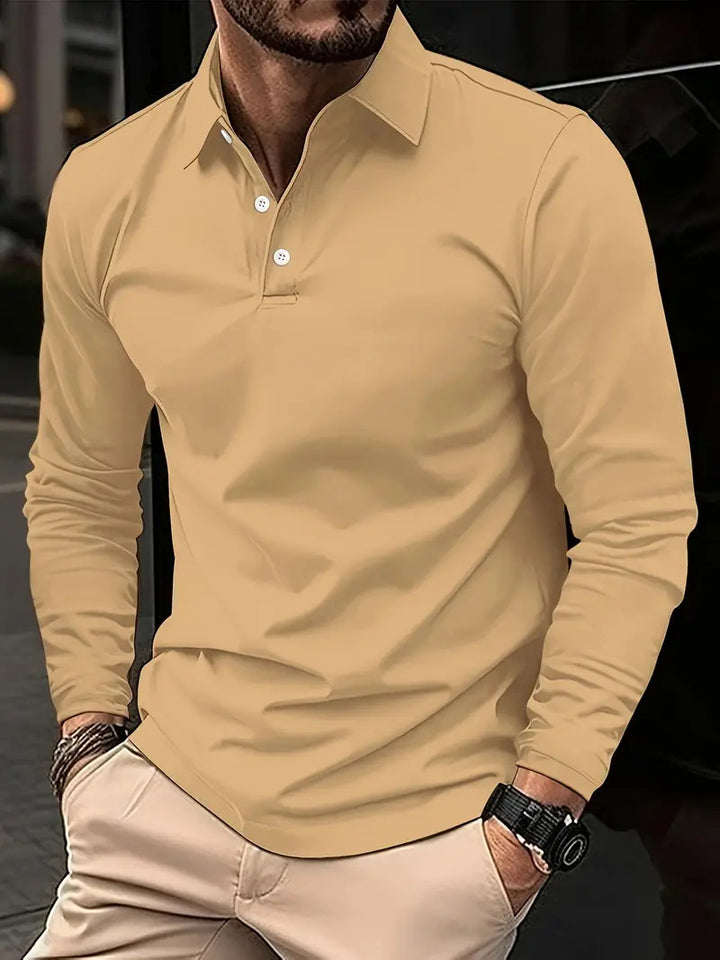 Dalton | Refined Long-Sleeve Polo Shirt