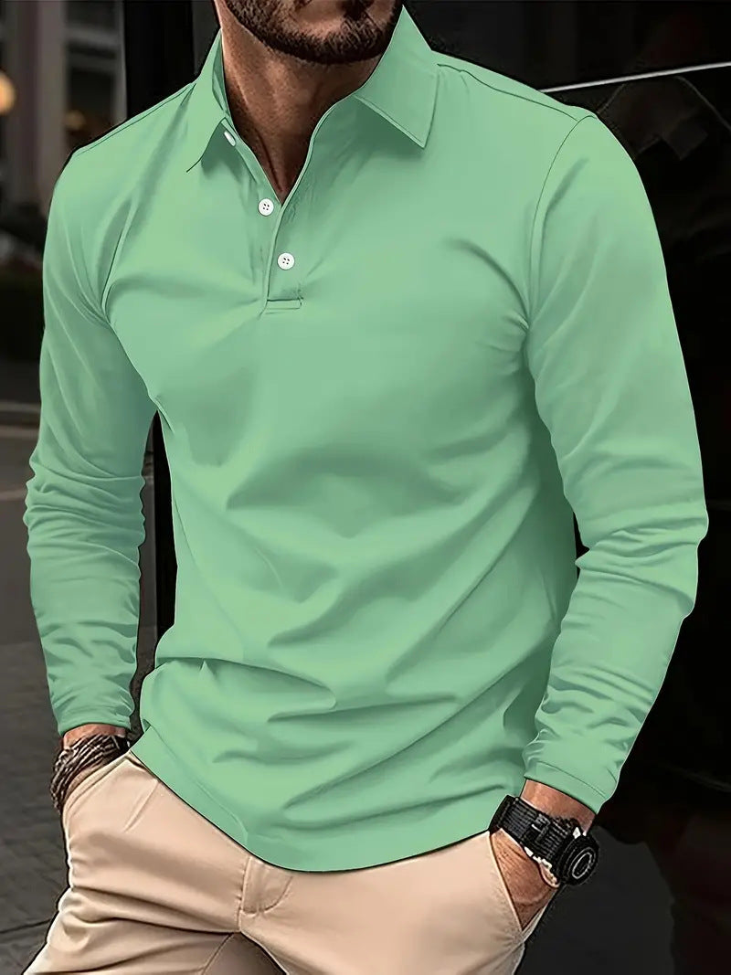 Dalton | Refined Long-Sleeve Polo Shirt