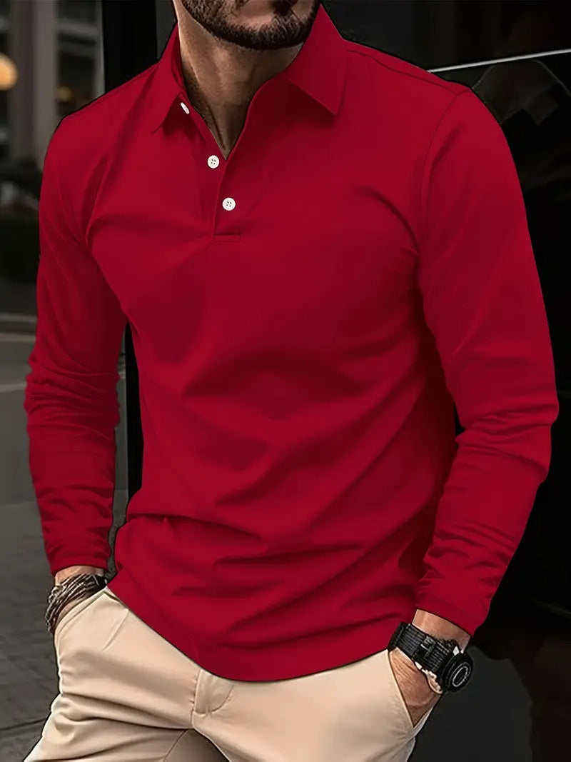 Dalton | Refined Long-Sleeve Polo Shirt
