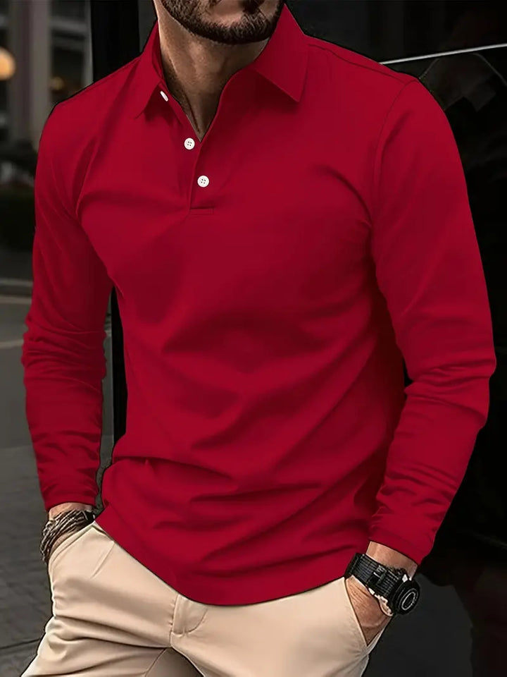 Dalton | Refined Long-Sleeve Polo Shirt
