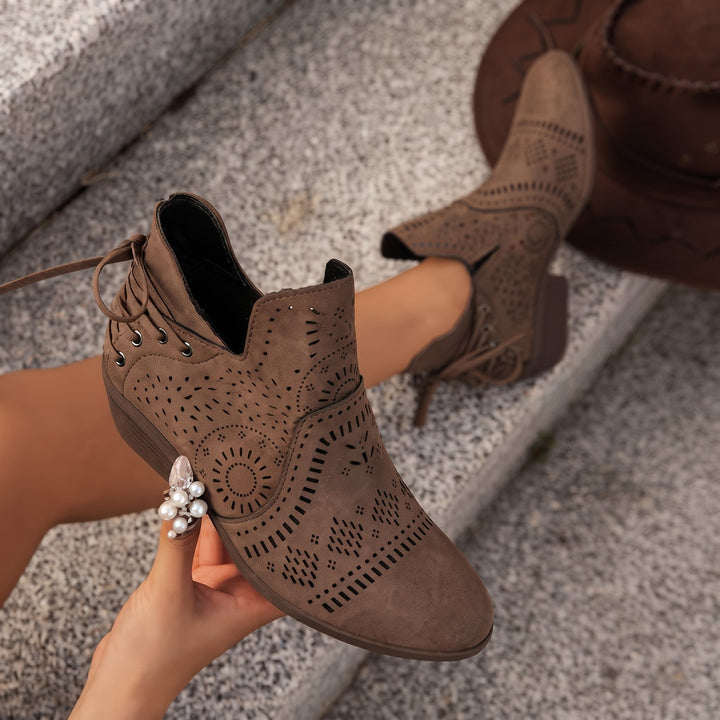 Delia | Cutout Detail Ankle Boots