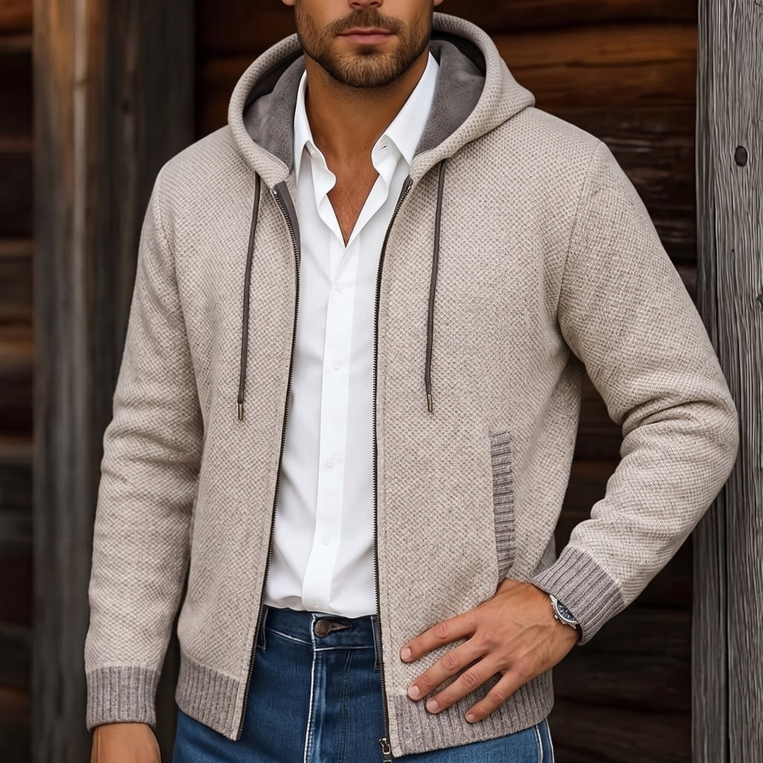 Gregory | Stand-Collar Zip Cardigan